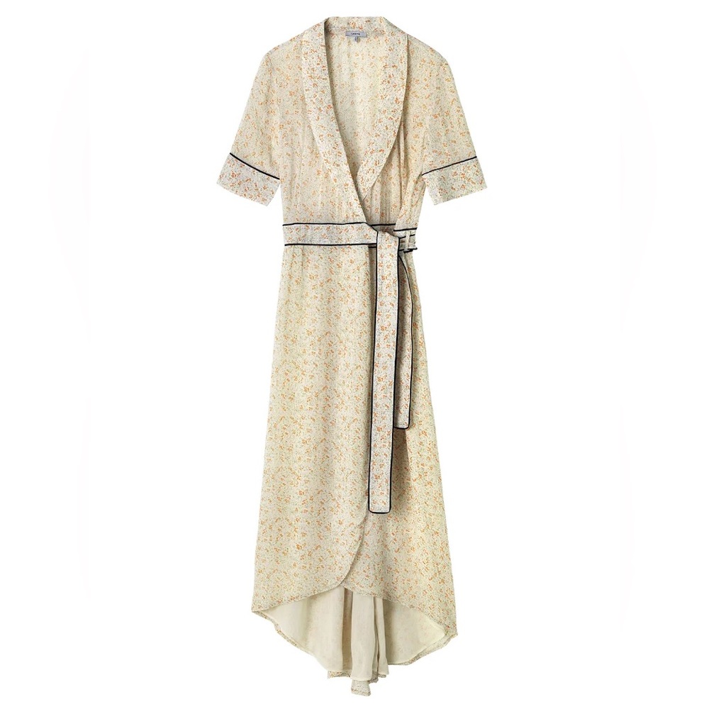 NWT GANNI CLERMONT GEORGETTE WRAP DRESS